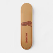 Corn Snake Orange Red Realistisch Personalisiert Skateboard (Vorderseite)