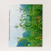 Corn Stalks Wisconsin.Weihnachtsgrüße Puzzle (Vertikal)