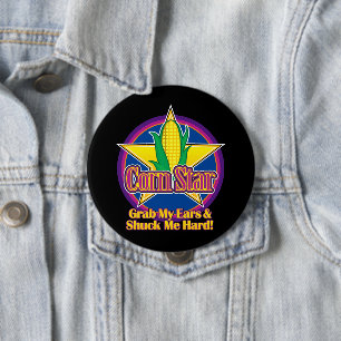 Corn Star Blue Lila Black BG Button