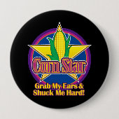 Corn Star Blue Lila Black BG Button (Vorderseite)