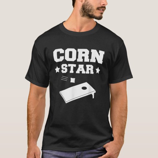Corn Star Funny Cornhole T-Shirt (Vorderseite)