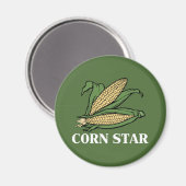 Corn Star Funny Gemüse Puppe GRILLEN Spaß Magnet (Vorderseite/Rückseite)