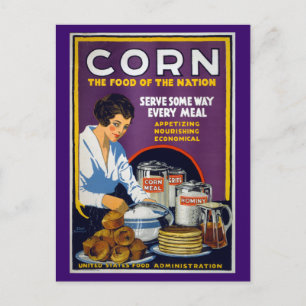 Corn Vintag WPA Poster Postkarte