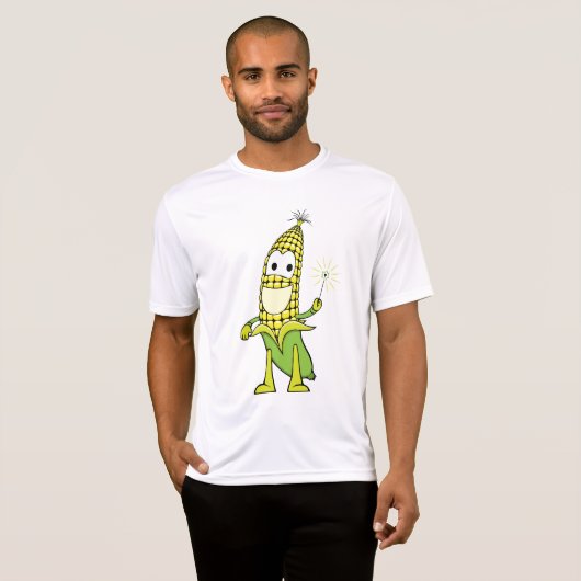 Corn Wizard Character with Magic Wand T-Shirt (Vorne ganz)