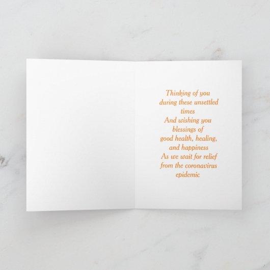 Cornavirus Denken Sie an Sie Karte (Innenseite)