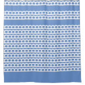 Cornblume Blau und Weiß Moderne Blasebalgen Duschvorhang (Vorderseite)