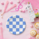 Cornblume blau/weiß Checked Pappteller (Party)