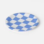 Cornblume blau/weiß Checked Pappteller (Schrägansicht)