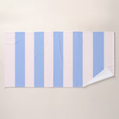 Cornblume Blauer Weißer Markisen Streifen Badehandtuch (Badehandtuch)