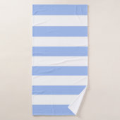 Cornblume Blauer Weißer Markisen Streifen Badehandtuch (Badehandtuch)