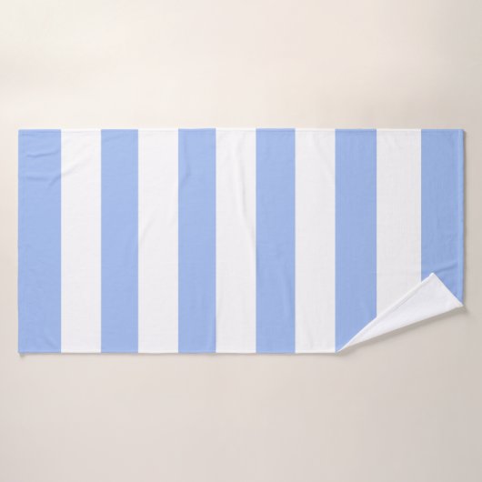 Cornblume Blauer Weißer Markisen Streifen Badehandtuch (Badehandtuch)