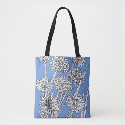 Cornblumen auf Cornflower Blue Tasche (Vorderseite)
