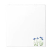 Cornblumen Blaue Blumen Aquarell Wildblume Notizblock (Vorderseite)