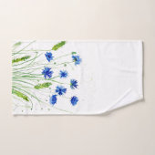 Cornblumen Blühende Wildblumen Aquarell Badhandtuch Set (Handtuch)