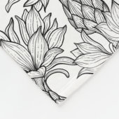 Cornblumen, Blume in Schwarz und Weiß Fleecedecke (Ecke)