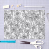 Cornblumen, Blume in Schwarz und Weiß Seidenpapier (Handwerk)