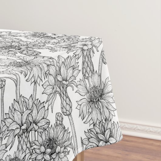 Cornblumen, Blume in Schwarz und Weiß Tischdecke (Beispiel)