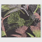 Cornblumen farbiges Muster, Blume, Grün, d Geschenkpapier (Flach)
