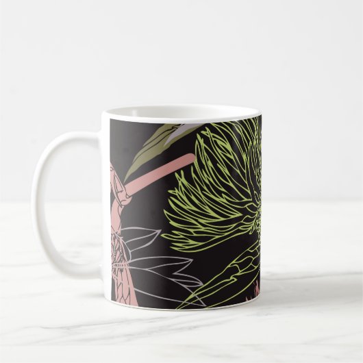 Cornblumen farbiges Muster, Blume, Grün, d Kaffeetasse (Links)