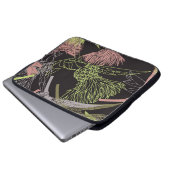 Cornblumen farbiges Muster, Blume, Grün, d Laptopschutzhülle (Vorne Knopf)