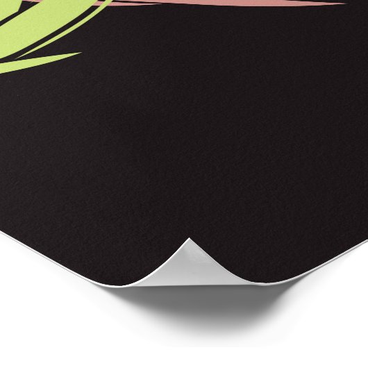 Cornblumen farbiges Muster, Blume, Grün, d Poster (Ecke)