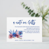 Cornblumen und Lavendel-Note über Geschenke Einsch Begleitkarte (Stehend Vorderseite)