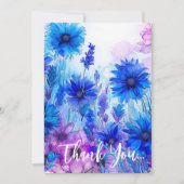 💍 Cornblumen und Lavender Bliss Dankeskarte (Vorderseite)