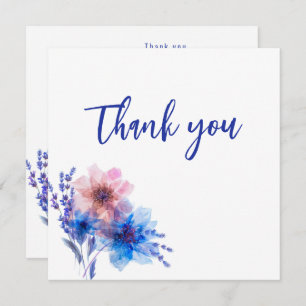 💍 Cornblumen und Lavender Bliss Dankeskarte