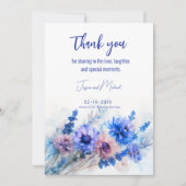 💍 Cornblumen und Lavender Bliss Dankeskarte (Vorderseite)