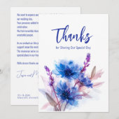 💍 Cornblumen und Lavender Bliss Dankeskarte (Vorne/Hinten)