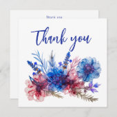 💍 Cornblumen und Lavender Bliss Dankeskarte (Vorne/Hinten)