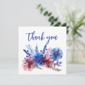 💍 Cornblumen und Lavender Bliss Dankeskarte (Stehend Vorderseite)