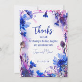 💍 Cornblumen und Lavender Bliss Dankeskarte (Vorderseite)