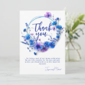 💍 Cornblumen und Lavender Bliss Dankeskarte (Stehend Vorderseite)