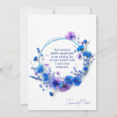 💍 Cornblumen und Lavender Bliss Dankeskarte (Rückseite)