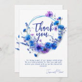 💍 Cornblumen und Lavender Bliss Dankeskarte (Vorne/Hinten)