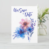 💍 Cornblumen und Lavender Bliss Save The Date (Stehend Vorderseite)