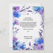 💍 Cornblumen und Lavender Elegance Einladung (Rückseite)