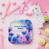 💍 Cornblumen und Lavender Elegance Pappteller (Party)