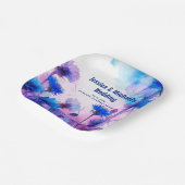 💍 Cornblumen und Lavender Elegance Pappteller (Gewinkelt)