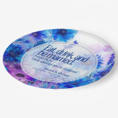 💍 Cornblumen und Lavender Elegance Pappteller (Schrägansicht)