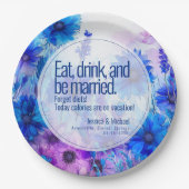 💍 Cornblumen und Lavender Elegance Pappteller (Vorderseite)