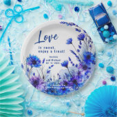 💍 Cornblumen und Lavender Elegance Pappteller (Party)