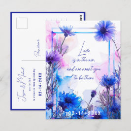 💍 Cornblumen und Lavender Elegance Postkarte