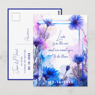 💍 Cornblumen und Lavender Elegance Postkarte