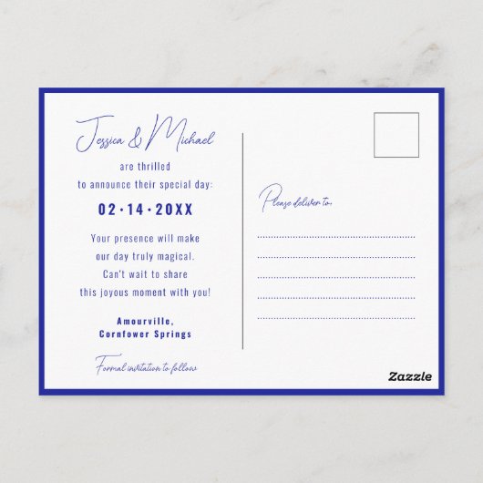 💍 Cornblumen und Lavender Elegance Postkarte (Rückseite)