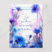 💍 Cornblumen und Lavender Elegance Postkarte (Vorderseite)