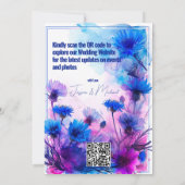 💍 Cornblumen und Lavender Elegance Save The Date (Rückseite)