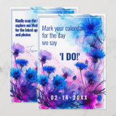 💍 Cornblumen und Lavender Elegance Save The Date (Vorne/Hinten)