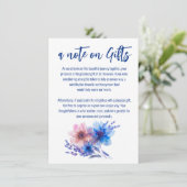 💍 Cornblumen und Lavender Note on Gifts Begleitkarte (Stehend Vorderseite)